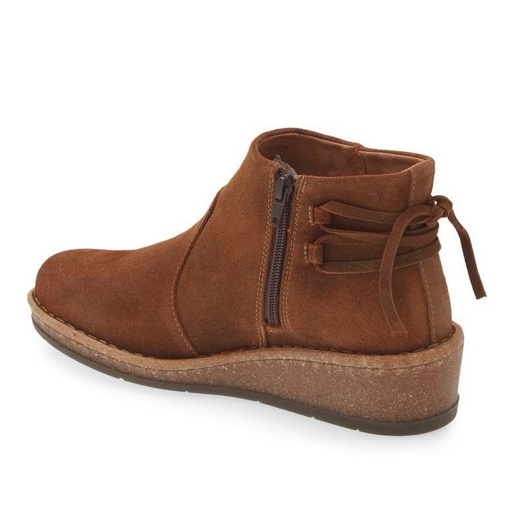 BORN | Viana Leather Wedge Bootie in Distressed Brown | Sz 7 - Picture 3 of 14